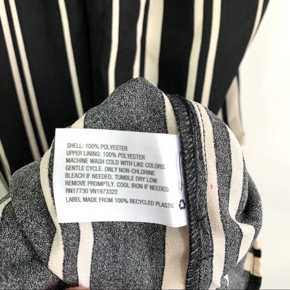 Xhilaration Women’s Black Striped Front Tie Midi Dress NWT - Picture 9 of 9